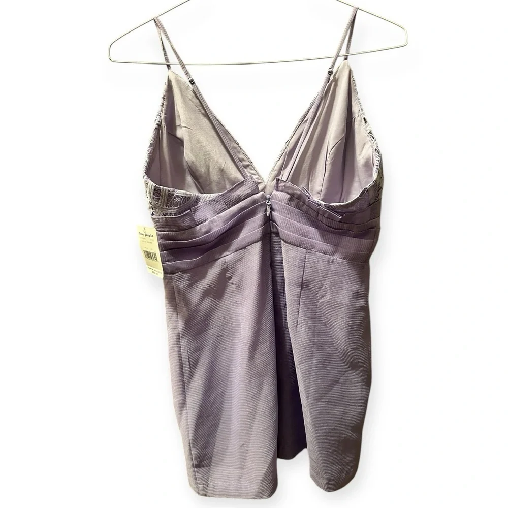 Free People Lilac We Go Together Embellished Sleeveless Mini Dress Size 12 NWT